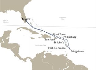 Queen Elizabeth, 12 Nights Eastern Caribbean ex Miami, Florida Return Queen Elizabeth, 12 Nights Eastern Caribbean ex Miami, Florida Return