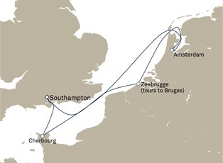 Queen Victoria, 7 Nights Zeebrugge ex Southampton, England, UK Return Queen Victoria, 7 Nights Zeebrugge ex Southampton, England, UK Return