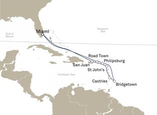 Queen Elizabeth, 12 Nights Eastern Caribbean ex Miami, Florida Return Queen Elizabeth, 12 Nights Eastern Caribbean ex Miami, Florida Return