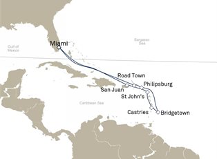 Queen Elizabeth, 12 Nights Eastern Caribbean ex Miami, Florida Return Queen Elizabeth, 12 Nights Eastern Caribbean ex Miami, Florida Return