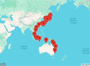Azamara Pursuit, Australia To Japan Grand Voyage ex Sydney, NSW, Australia to Tokyo, Japan Azamara Pursuit, Australia To Japan Grand Voyage ex Sydney, NSW, Australia to Tokyo, Japan