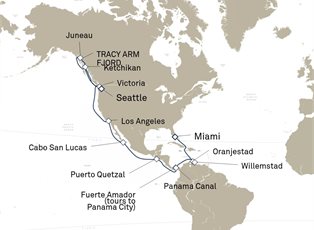 Queen Elizabeth, 28 Nights Seattle To Miami ex Seattle, Washington, USA to Miami, Florida Queen Elizabeth, 28 Nights Seattle To Miami ex Seattle, Washington, USA to Miami, Florida