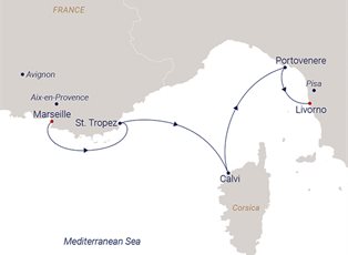 Sea Cloud Spirit, 5 Night Luxury Lifestyle, Relaxing Beats Series ex Marseilles, France to Livorno, (Florence, Pisa) Italy Sea Cloud Spirit, 5 Night Luxury Lifestyle, Relaxing Beats Series ex Marseilles, France to Livorno, (Florence, Pisa) Italy