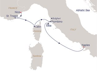 Sea Cloud Spirit, 7 Night Between Côte D’azur And Tuscany ex Nice, France to Naples, Italy Sea Cloud Spirit, 7 Night Between Côte D’azur And Tuscany ex Nice, France to Naples, Italy