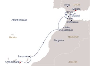 Sea Cloud Spirit, 10 Night Where Culture And Royalty Reign ex Gran Canaria (Las Palmas), Canary Islands to Malaga, Spain Sea Cloud Spirit, 10 Night Where Culture And Royalty Reign ex Gran Canaria (Las Palmas), Canary Islands to Malaga, Spain