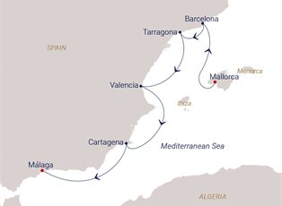 Sea Cloud Spirit, 8 Night Sunshine And Culture Indulgence ex Mallorca, Spain to Malaga, Spain Sea Cloud Spirit, 8 Night Sunshine And Culture Indulgence ex Mallorca, Spain to Malaga, Spain
