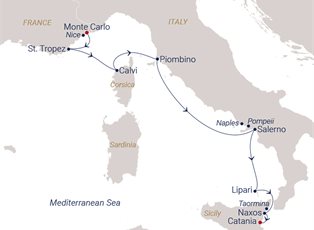 Sea Cloud Spirit, 9 Night Dreaming Of La Dolce Vita ex Monte Carlo, Monaco to Catania, Sicily. IT Sea Cloud Spirit, 9 Night Dreaming Of La Dolce Vita ex Monte Carlo, Monaco to Catania, Sicily. IT