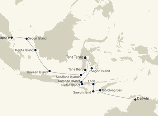 Coral Geographer, Island Trails & Traditions of Indonesia ex Singapore to Darwin Coral Geographer, Island Trails & Traditions of Indonesia ex Singapore to Darwin