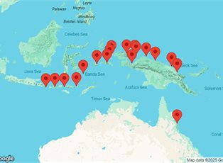 Heritage Adventurer, 17 Night Indonesian Explorer ex Denpasar, Bali to Cairns, Qld, Australia Heritage Adventurer, 17 Night Indonesian Explorer ex Denpasar, Bali to Cairns, Qld, Australia