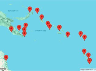 Heritage Adventurer, 17 Night Discover the Secrets of Melanesia ex Cairns, Qld, Australia to Port Vila Vanuatu Heritage Adventurer, 17 Night Discover the Secrets of Melanesia ex Cairns, Qld, Australia to Port Vila Vanuatu