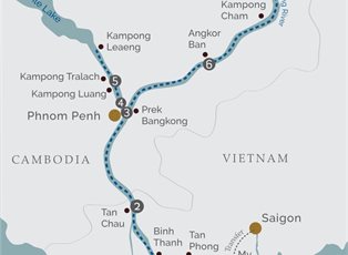 Jayavarman, 7 Night The Lost Civilisation (Low Water) ex Saigon to Siem Reap Jayavarman, 7 Night The Lost Civilisation (Low Water) ex Saigon to Siem Reap
