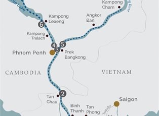 Jayavarman, 7 Night The Lost Civilisation (High Water) ex Saigon to Siem Reap Jayavarman, 7 Night The Lost Civilisation (High Water) ex Saigon to Siem Reap