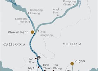 Jayavarman, 3 Night Pearl of the Orient ex Phnom Penh to Saigon Jayavarman, 3 Night Pearl of the Orient ex Phnom Penh to Saigon