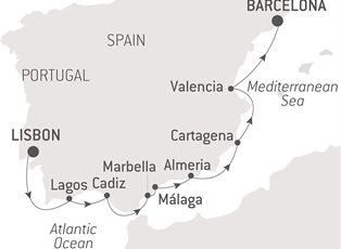 Le Laperouse, 8 Night Iberian Shores ex Lisbon, Portugal to Barcelona, Spain Le Laperouse, 8 Night Iberian Shores ex Lisbon, Portugal to Barcelona, Spain