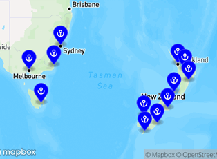 Azamara Quest, New Zealand & Australia Cruise: Auckland, Hobart & Sydney ex Auckland, New Zealand to Sydney, NSW, Australia Azamara Quest, New Zealand & Australia Cruise: Auckland, Hobart & Sydney ex Auckland, New Zealand to Sydney, NSW, Australia