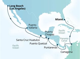Seabourn Quest, 19 Night World Cruise: Panama Canal Crossing ex Long Beach, California, USA to Miami, Florida USA Seabourn Quest, 19 Night World Cruise: Panama Canal Crossing ex Long Beach, California, USA to Miami, Florida USA