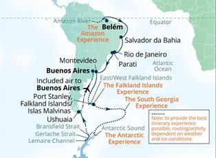 Seabourn Venture, 40 Night From The Amazon To South Georgia & The Antarctic ex Belem, Brazil to Buenos Aires, Argentina Seabourn Venture, 40 Night From The Amazon To South Georgia & The Antarctic ex Belem, Brazil to Buenos Aires, Argentina