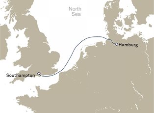 Queen Mary 2, 2 Nights Hamburg Short Break ex Hamburg, Germany to Southampton, E