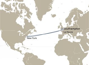 Queen Mary 2, 15 Nights Roundtrip Transatlantic Crossing ex Southampton, England