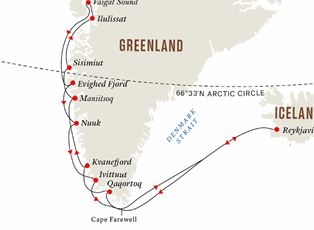 Fridtjof Nansen, The Heart of Greenland Disko Bay ex Reykjavik Return