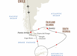 Fram, In-depth Antarctica, Falklands & South Georgia Expedition ex Santiago Return