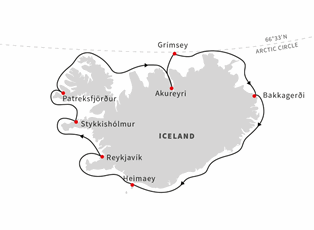 Fridtjof Nansen, The Land of Elves Sagas and Volcanoes ex Reykjavik Return